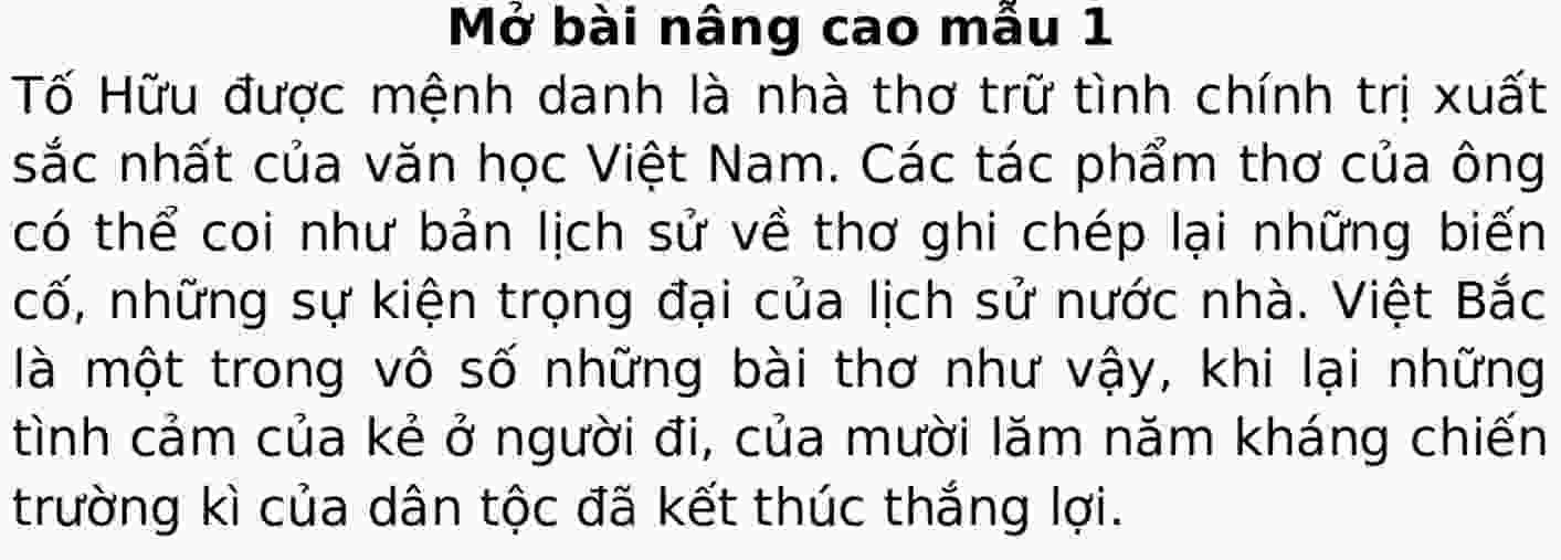 30 Mẫu Văn Mẫu Mở Bài Việt Bắc Chọn Lọc Ngắn Gọn Nhất